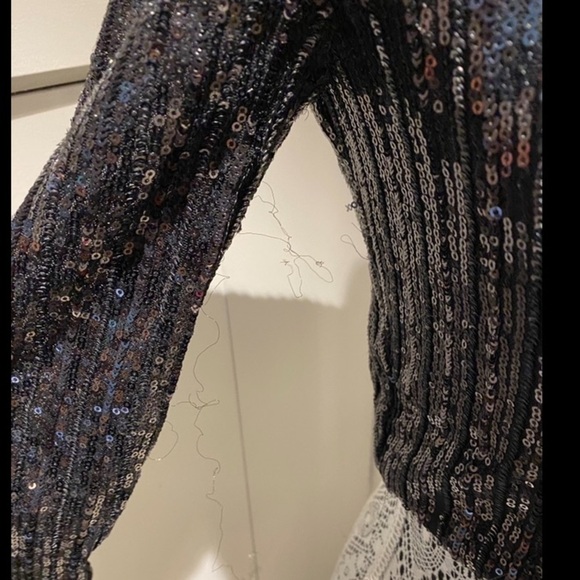 ZARA sequin crop top XS open-back*READ description - Picture 4 of 5